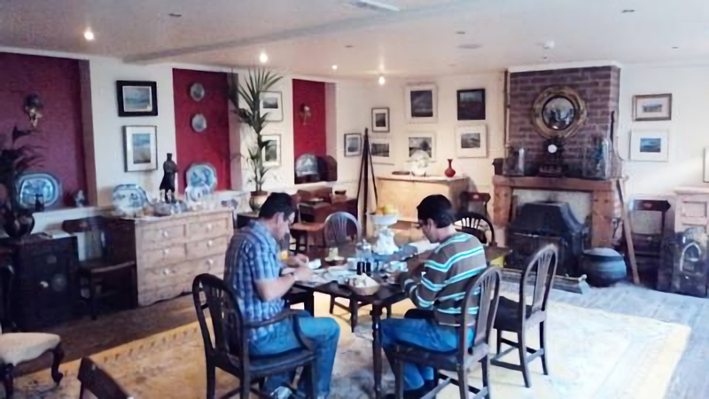 Resturant with long table